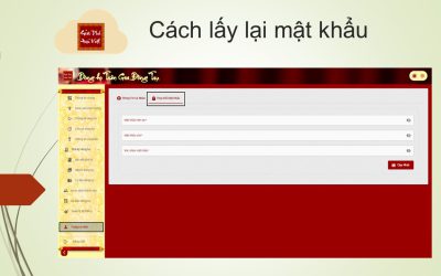 CÁCH LẤY LẠI MẬT KHẨU GIA PHẢ SỐ ĐẠI VIỆT TRỰC TUYẾN 4.0