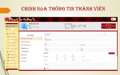 CHỈNH SỬA THÔNG TIN THÀNH VIÊN LÀM THẾ NÀO?