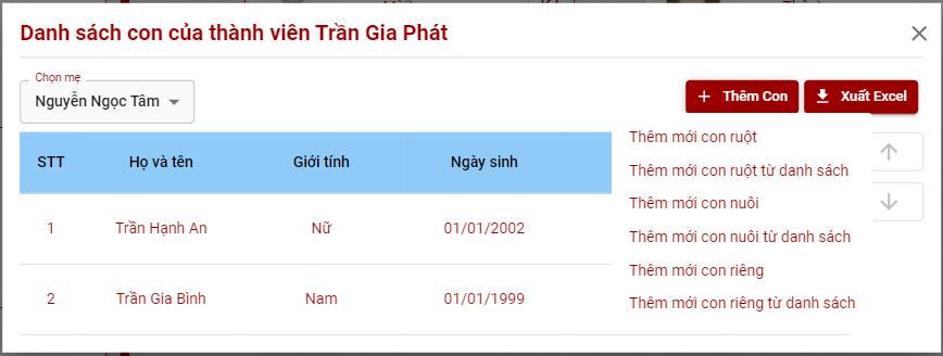 Screenshot 121 Gia Phả Số Đại Việt Trực Tuyến Gia Phả của người Việt