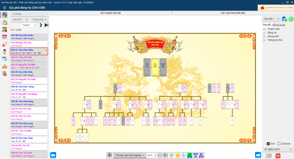 Screenshot 154 Gia Phả Số Đại Việt Trực Tuyến Gia Phả của người Việt