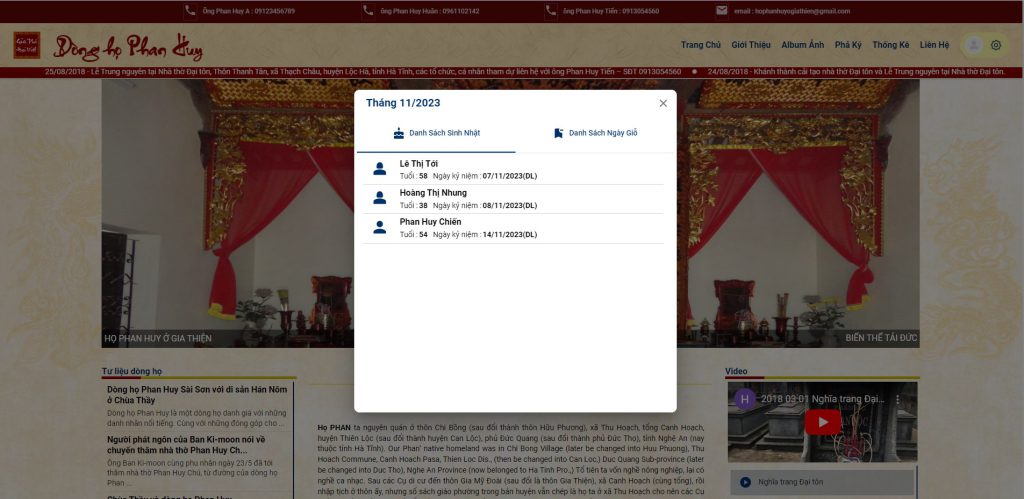 Screenshot 180 Gia Phả Số Đại Việt Trực Tuyến Gia Phả của người Việt