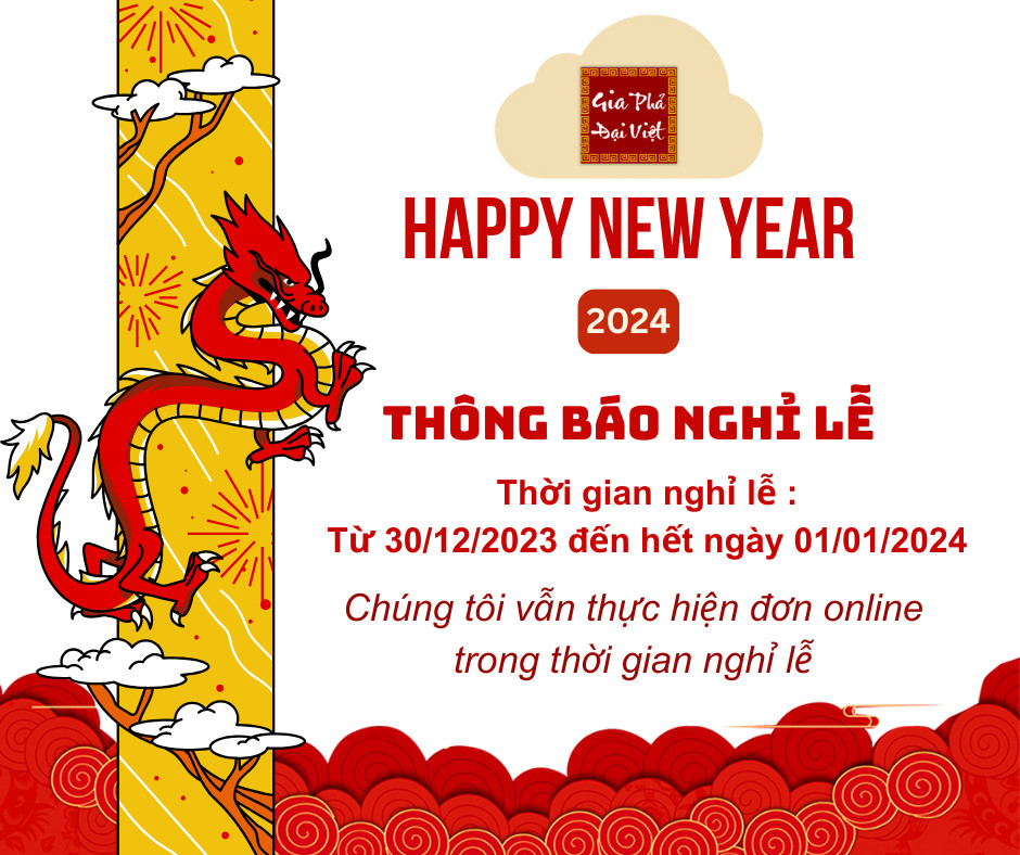 Thông báo lịch nghỉ tết dương lịch 2024