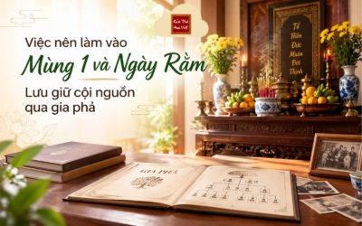 MÙNG 1 VÀ NGÀY RẰM: LƯU GIỮ CỘI NGUỒN GIA ĐÌNH QUA GIA PHẢ